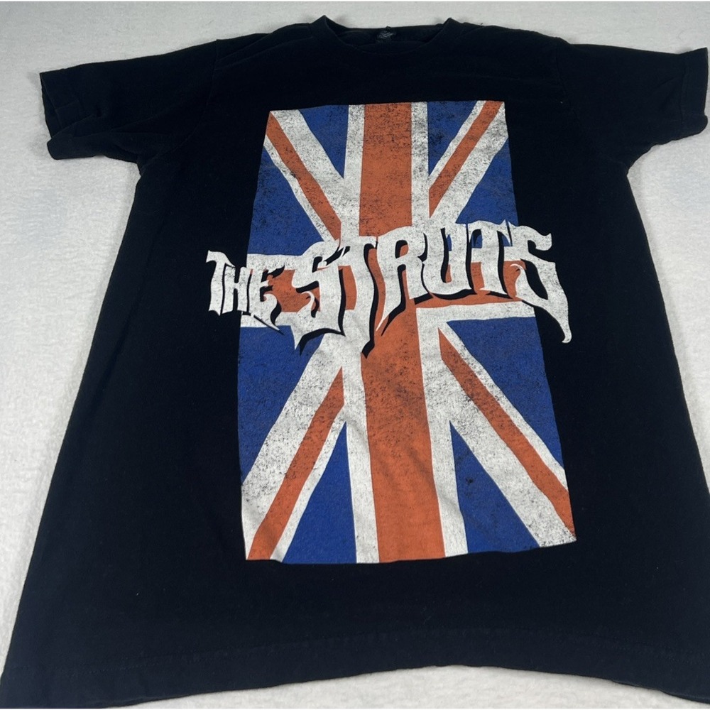 The Struts 2017 Tour T-Shirt Black Union Jack Graphic Band Tee Small
